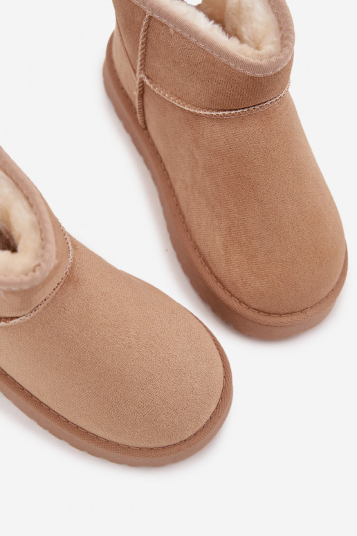 sniego batai Vaikiški Jaunimas pašiltinti su kailiuku viduje smėlio spalvos Mireya