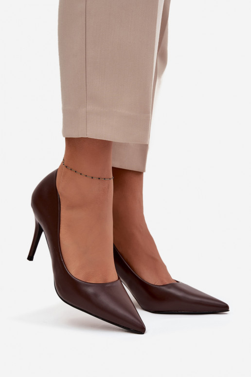 aukštakulniai bateliai Moteriškas iš eko odos CzekoladoĮe Sivana