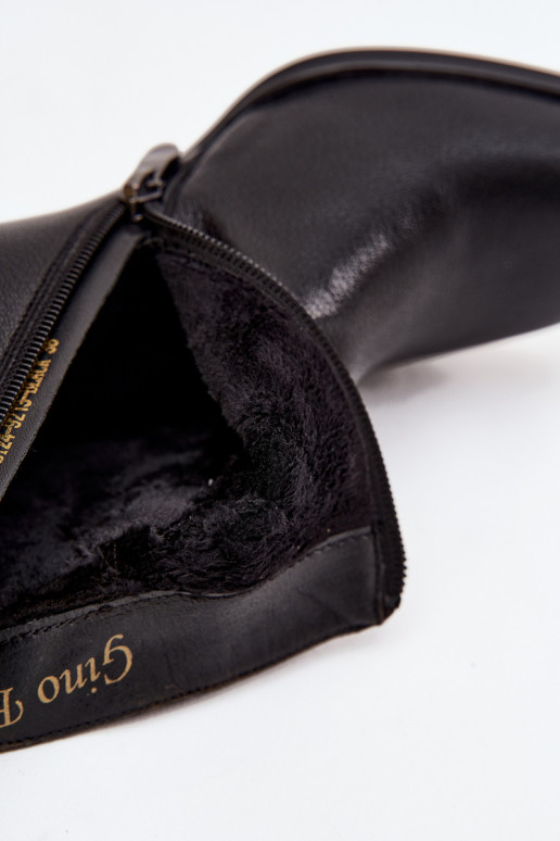 pašiltinti Moteriški aulinukaisuĮjungtaturalnej Skóry su kulniukais juodos spalvos Jovelle