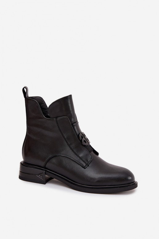 pašiltinti Oda Moteriški aulinukai Su puošniais Detalem juodos spalvos Briselda