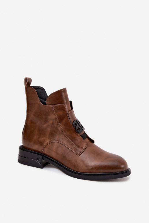 pašiltinti Oda Moteriški aulinukai Su puošniais Detalem rudos spalvos Briselda