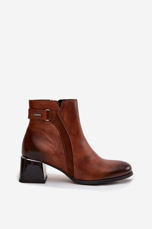 Oda Moteriški aulinukai su kulniukais pašiltinti Zazoo 60563 rudos spalvos