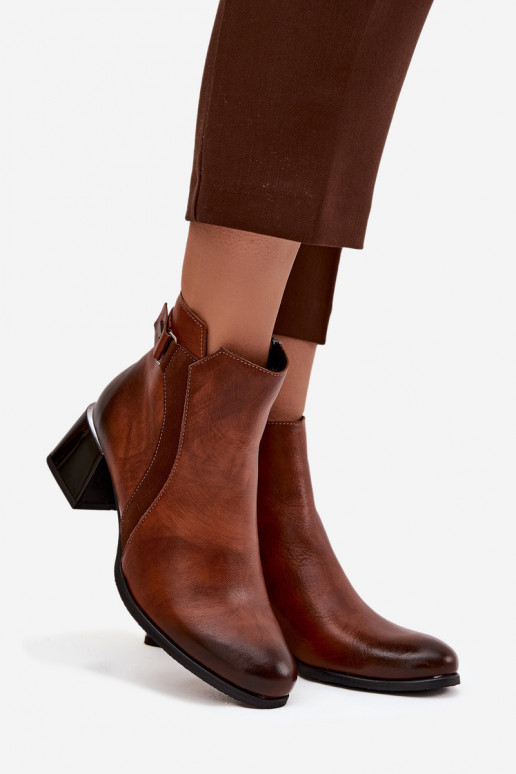 Oda Moteriški aulinukai su kulniukais pašiltinti Zazoo 60563 rudos spalvos