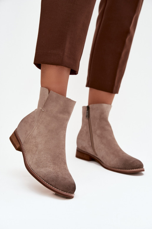 Moteriški aulinukai su plačiais kulniukais Vinceza 39961 smėlio spalvos