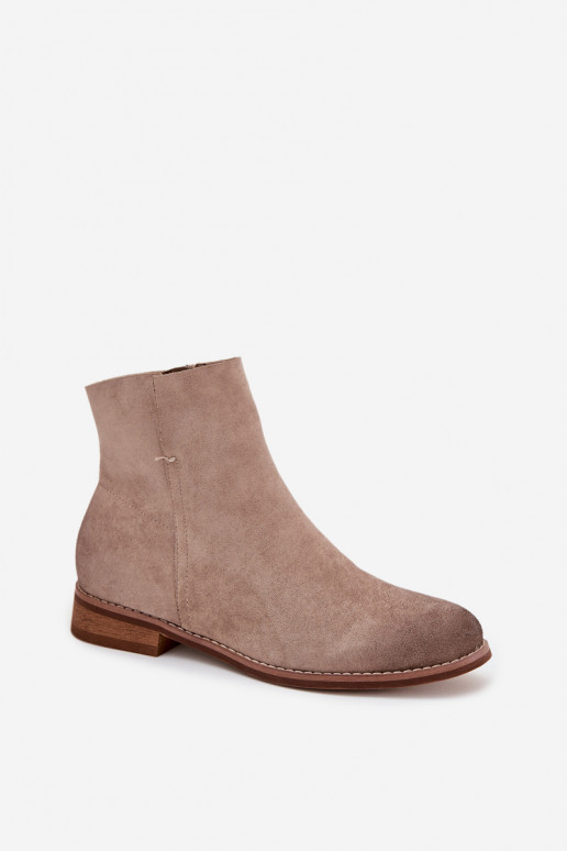 Moteriški aulinukai su plačiais kulniukais Vinceza 39961 smėlio spalvos