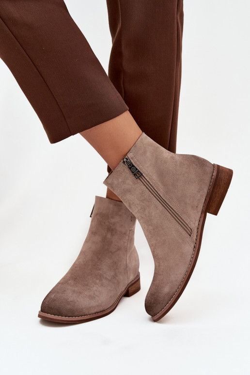 Moteriški aulinukai su plačiais kulniukais Vinceza 39961 smėlio spalvos