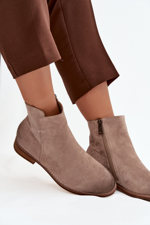 Moteriški aulinukai su plačiais kulniukais Vinceza 39961 smėlio spalvos