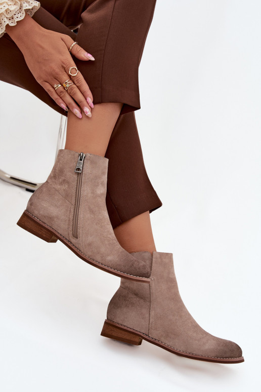 Moteriški aulinukai su plačiais kulniukais Vinceza 39961 smėlio spalvos