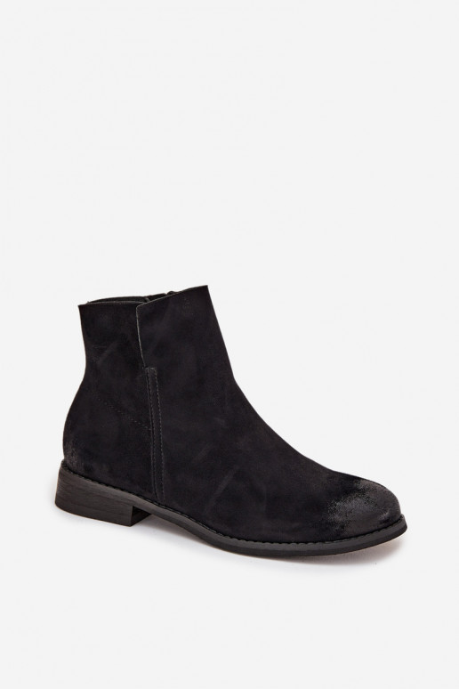 Moteriški aulinukai su plačiais kulniukais Vinceza 39961 juodos spalvos