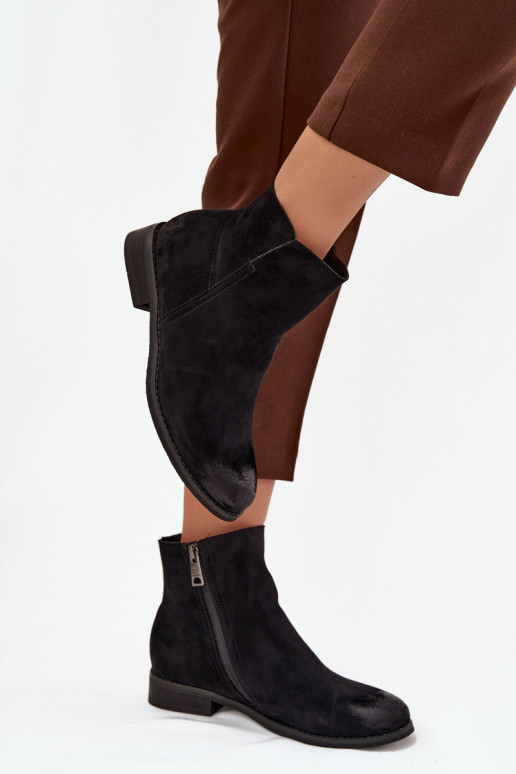 Moteriški aulinukai su plačiais kulniukais Vinceza 39961 juodos spalvos