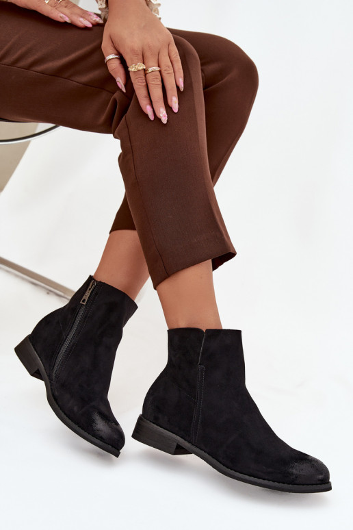 Moteriški aulinukai su plačiais kulniukais Vinceza 39961 juodos spalvos