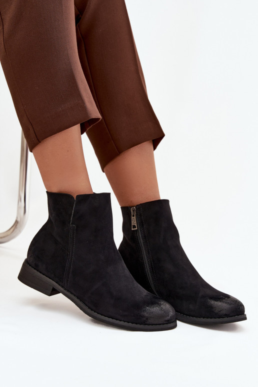 Moteriški aulinukai su plačiais kulniukais Vinceza 39961 juodos spalvos