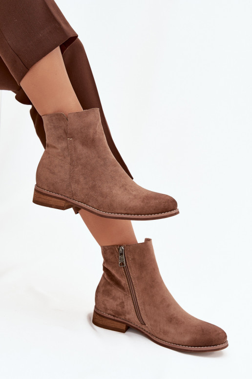 Moteriški aulinukai su plačiais kulniukais Vinceza 39961 rudos spalvos