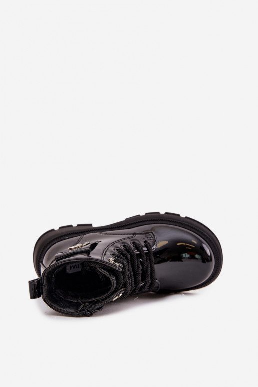 pašiltinti Aulinukai Vaikiški Į Pilį su lako efektu juodos spalvos Alverina