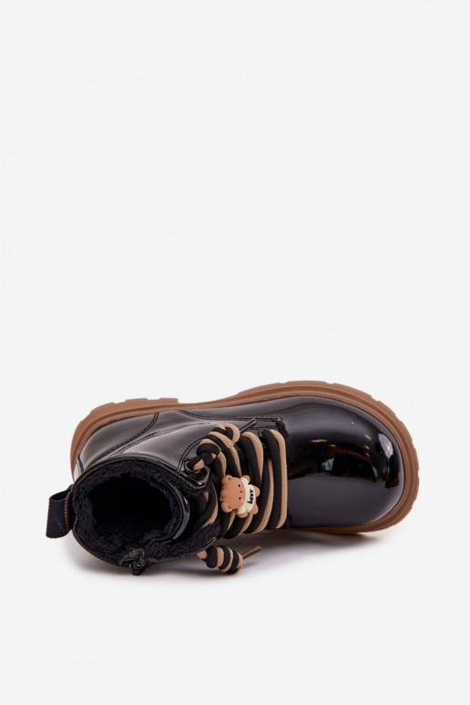 pašiltinti Aulinukai Vaikiški su lako efektusuPrzypinką Meškiukai juodos spalvos Jovellea