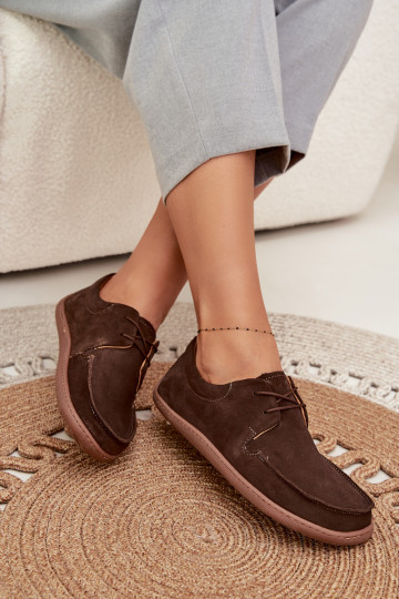 batai Moteriškas Typu BarefootsuĮjungtaturalnego iš zomšosu Zazoo 327 CzekoladoĮe