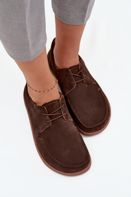 batai Moteriškas Typu BarefootsuĮjungtaturalnego iš zomšosu Zazoo 327 CzekoladoĮe