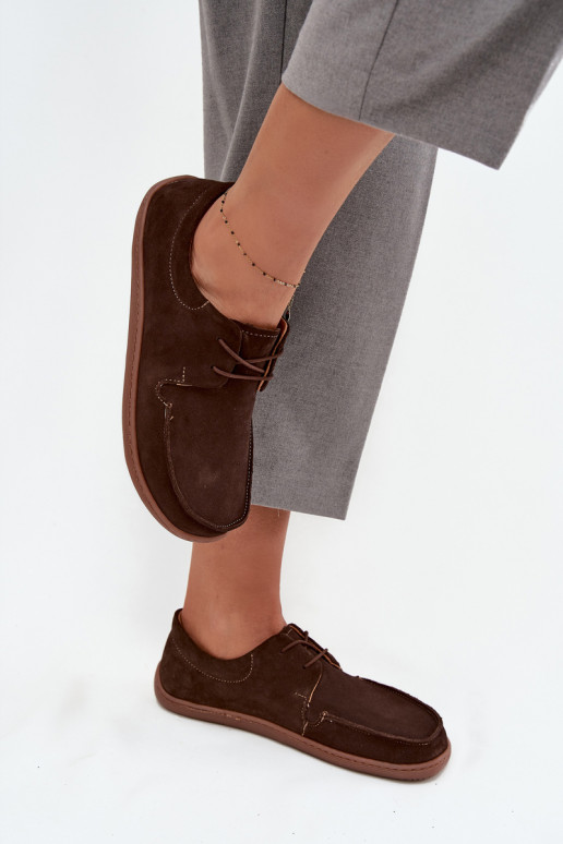 batai Moteriškas Typu BarefootsuĮjungtaturalnego iš zomšosu Zazoo 327 CzekoladoĮe