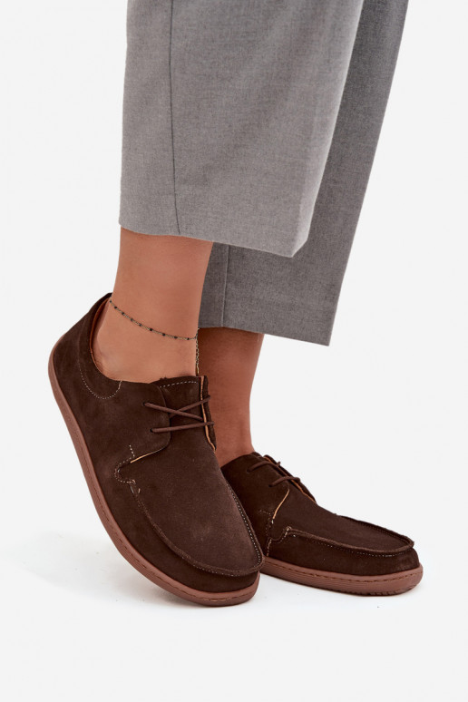 batai Moteriškas Typu BarefootsuĮjungtaturalnego iš zomšosu Zazoo 327 CzekoladoĮe