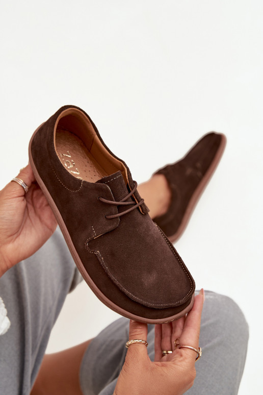 batai Moteriškas Typu BarefootsuĮjungtaturalnego iš zomšosu Zazoo 327 CzekoladoĮe