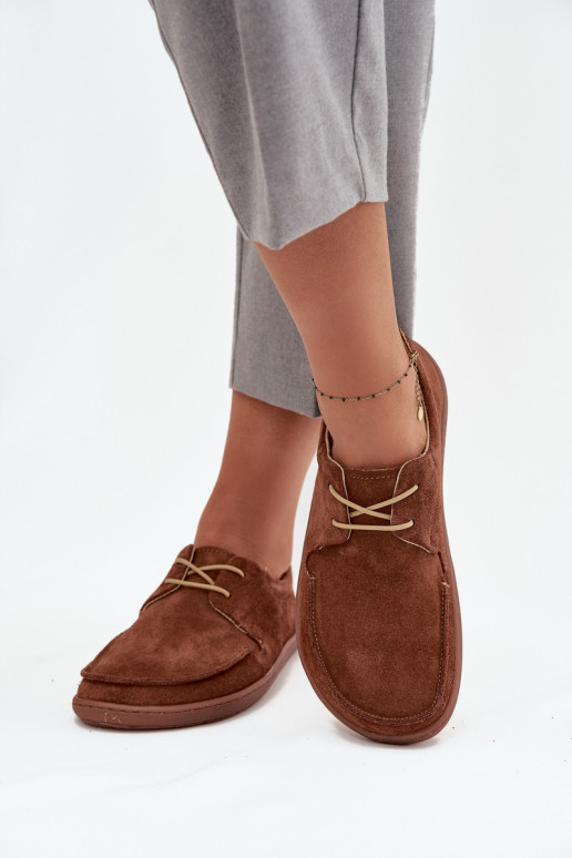 batai Moteriškas Typu BarefootsuĮjungtaturalnego iš zomšosu Zazoo 327 rudos spalvos