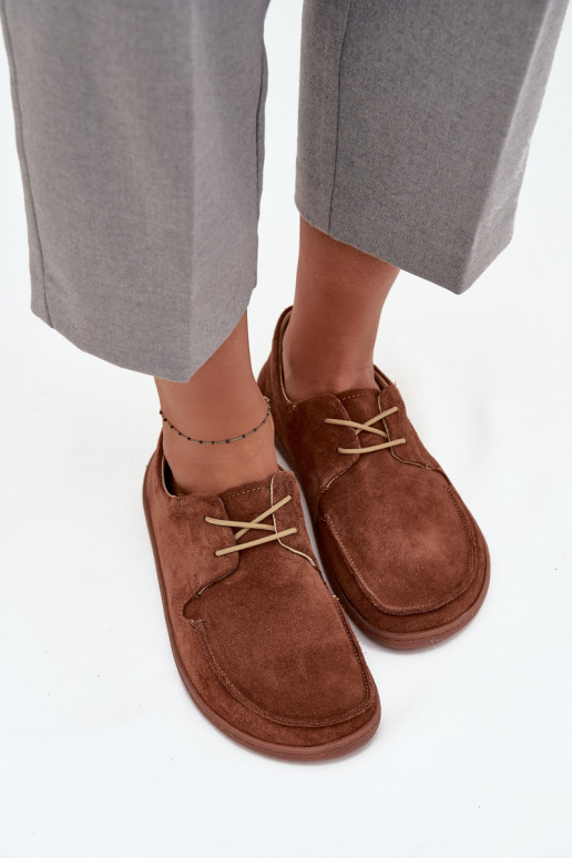 batai Moteriškas Typu BarefootsuĮjungtaturalnego iš zomšosu Zazoo 327 rudos spalvos