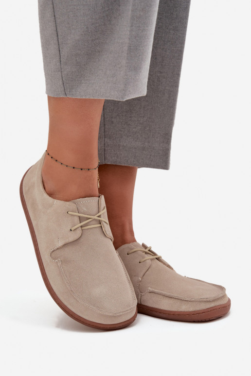 batai Moteriškas Typu BarefootsuĮjungtaturalnego iš zomšosu Zazoo 327 dramblio kaulo spalvos