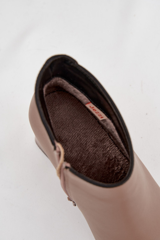 Oda Aulinukai pašiltinti su kulniukais smėlio spalvos Ivessara