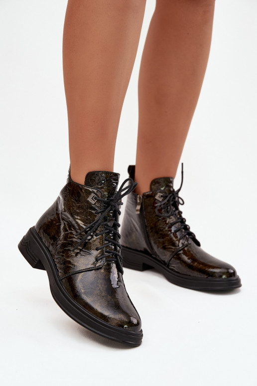 Oda su lako efektu Moteriški aulinukai pašiltinti Į Pilį D&A LZ42-042 aukso spalvos Oda su lako efektu Moteriški aulinukai pašiltinti Į Pilį D&A LZ42-042 aukso spalvos