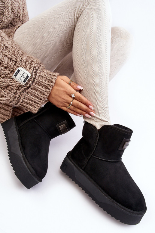 Veganas INodoodporne sniego batai su platforma D.Franklin DFSH371004 juodos spalvos