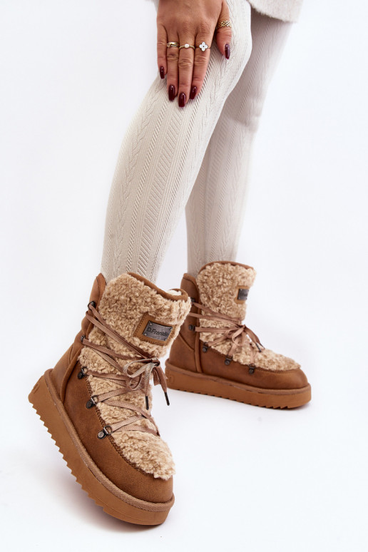 INodoodporne sniego batai su platforma Veganas D.Franklin DFSH370004 rudos spalvos