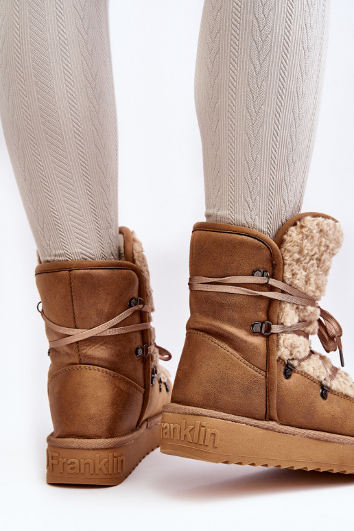 INodoodporne sniego batai su platforma Veganas D.Franklin DFSH370004 rudos spalvos