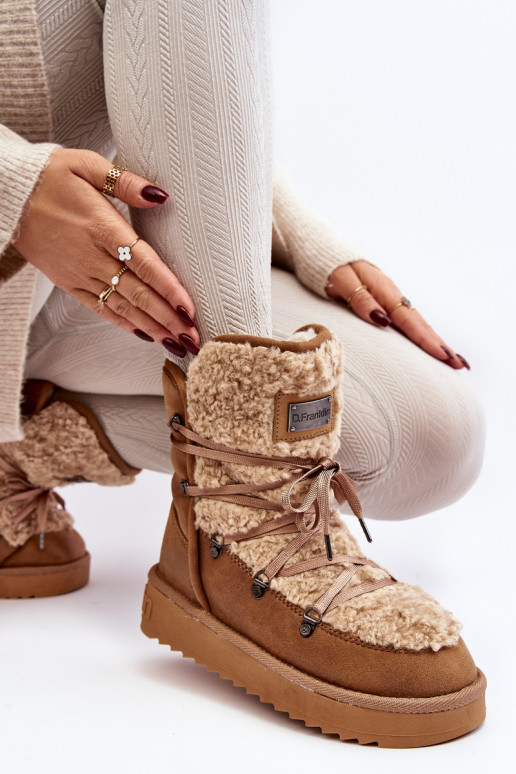 INodoodporne sniego batai su platforma Veganas D.Franklin DFSH370004 rudos spalvos