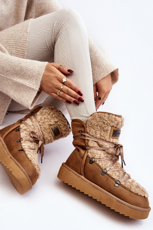 INodoodporne sniego batai su platforma Veganas D.Franklin DFSH370004 rudos spalvos