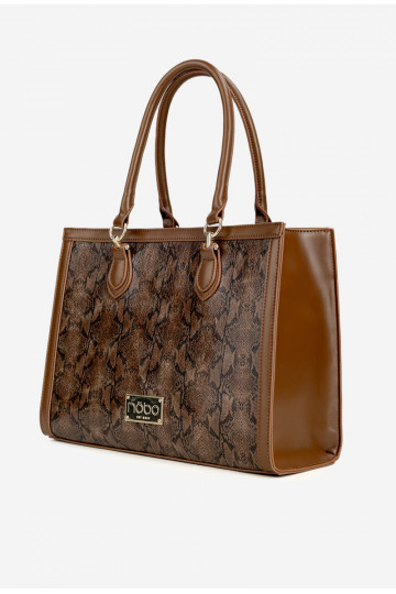 Rankinė su gyvūnų raštu NOBO BAG6150-M17 ruda 2