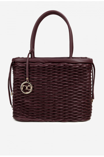 Pirkinių krepšio tipo rankinė NOBO BAG5940-005 bordo spalvos