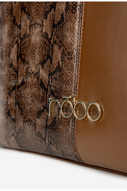 Rankinė Pirkėjaska Gyvūnų raštas NOBO BAG5740-M17 ruda