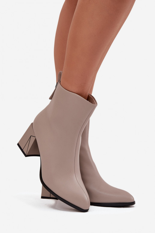 pašiltinti Aulinukai su kulniukaissuĮjungtaturalnej Skóry Vinceza 66812 pilkos spalvos