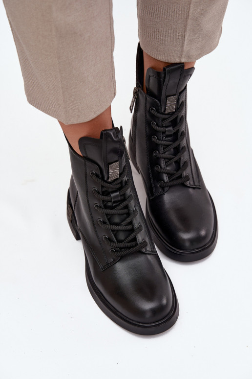 Oda Moteriški aulinukai Ant žemo kulno Vinceza 66818 juodos spalvos