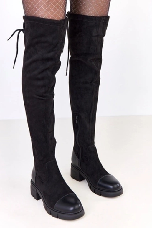 Juodi dirbtinės zomšos ilgaauliai...