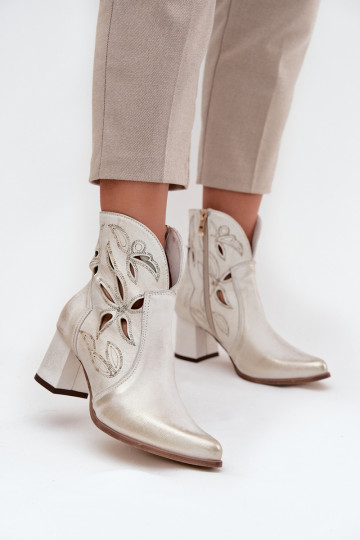 Oda su aužūro elementais Moteriški aulinukai Zazoo 3647 aukso spalvos Przecierany