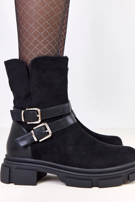 Juodi šilti aulinukai su sagtelėmis...