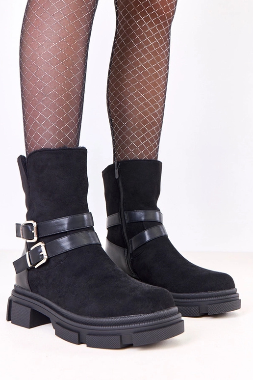 Juodi šilti aulinukai su sagtelėmis...