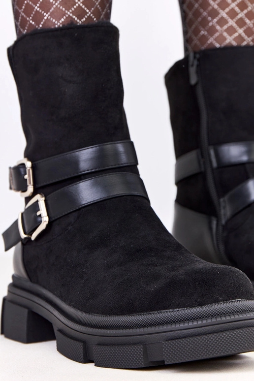 Juodi šilti aulinukai su sagtelėmis...