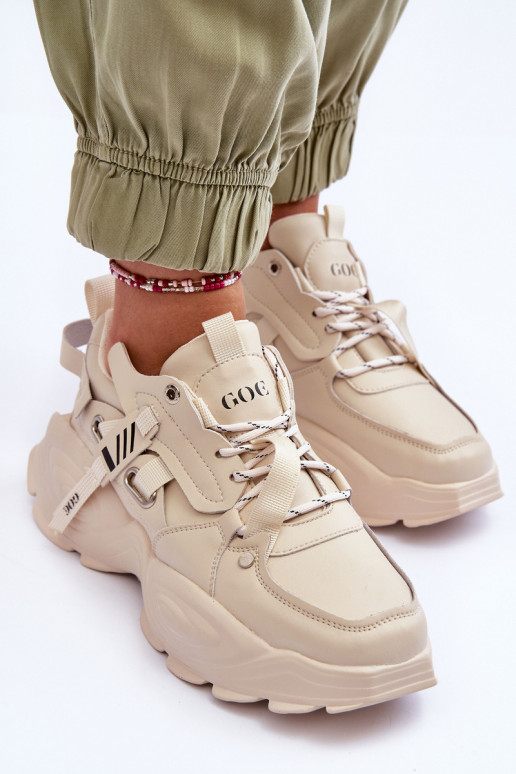 sportiniai bateliai Sneakers modelio batai GOE MM2N4015 smėlio spalvos