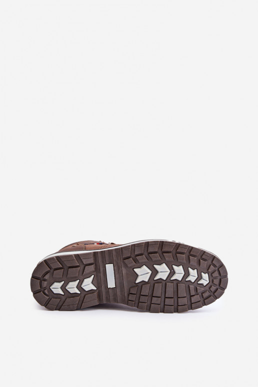 pašiltinti batai Vyriški McBraun rudos spalvos