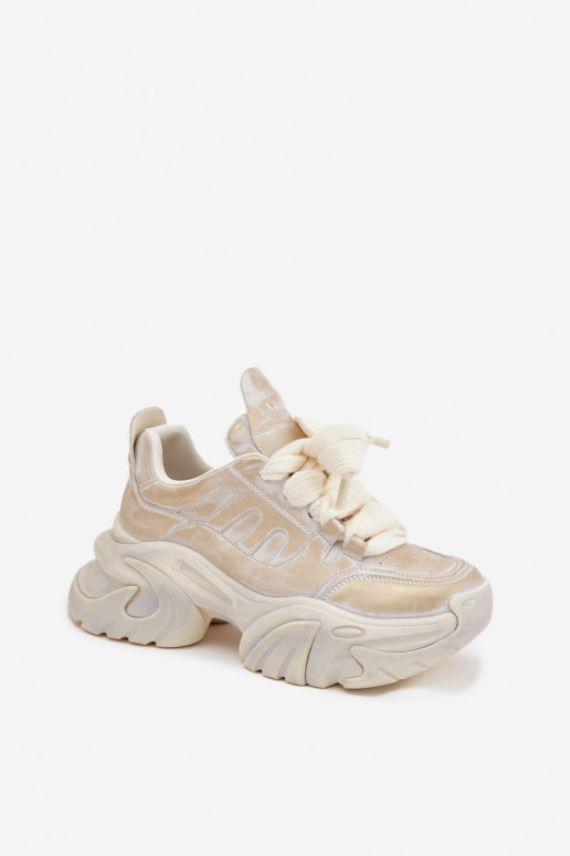 Oda Sneakers modelio batai Moteriškas GOE SS2N4009 aukso spalvos