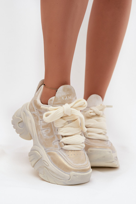 Oda Sneakers modelio batai Moteriškas GOE SS2N4009 aukso spalvos