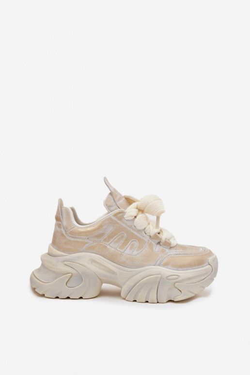 Oda Sneakers modelio batai Moteriškas GOE SS2N4009 aukso spalvos