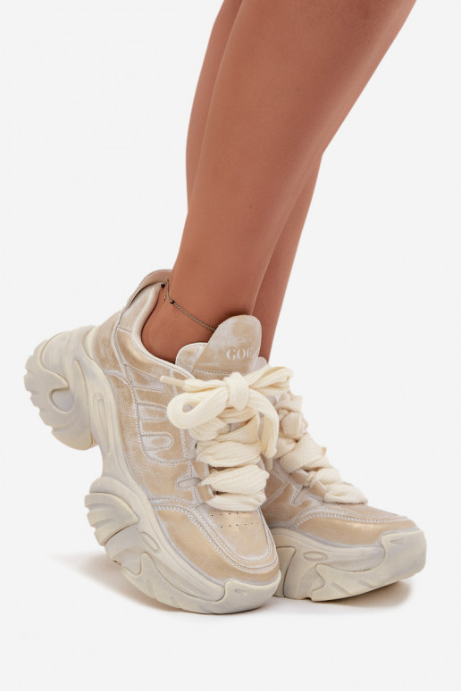 Oda Sneakers modelio batai Moteriškas GOE SS2N4009 aukso spalvos